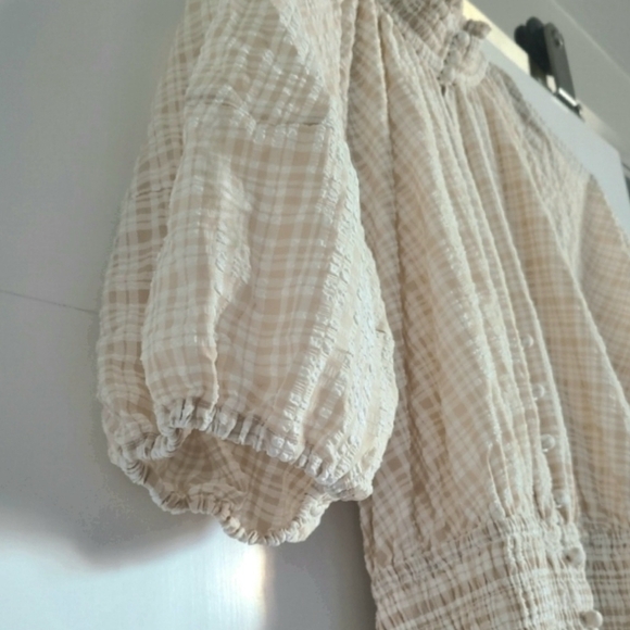 Significant Other Freya Tiered Maxi Dress, Almond Check, Size 8, NWT - Picture 10 of 15